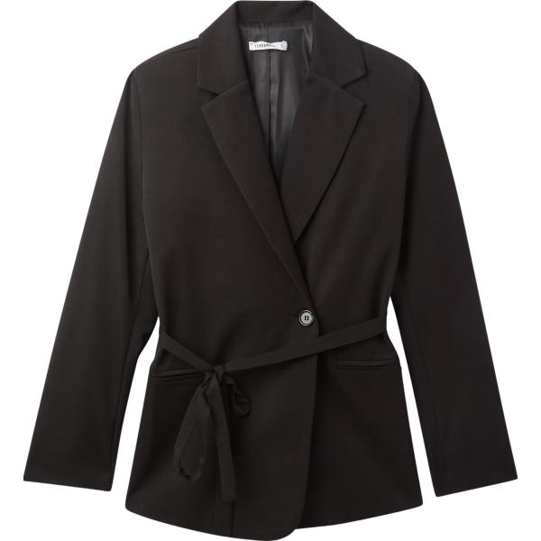 blazer Terranova nero tinta unita