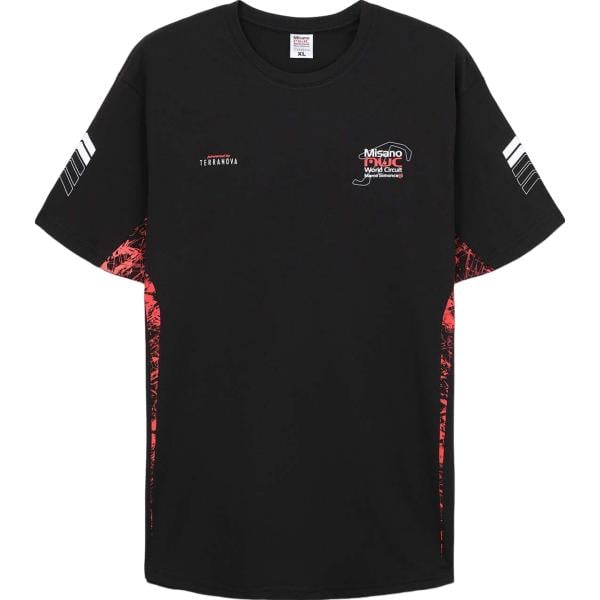 t-shirt sportive Terranova nero con stampe