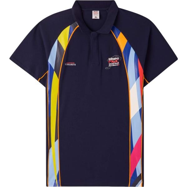 polo Terranova blu con stampe
