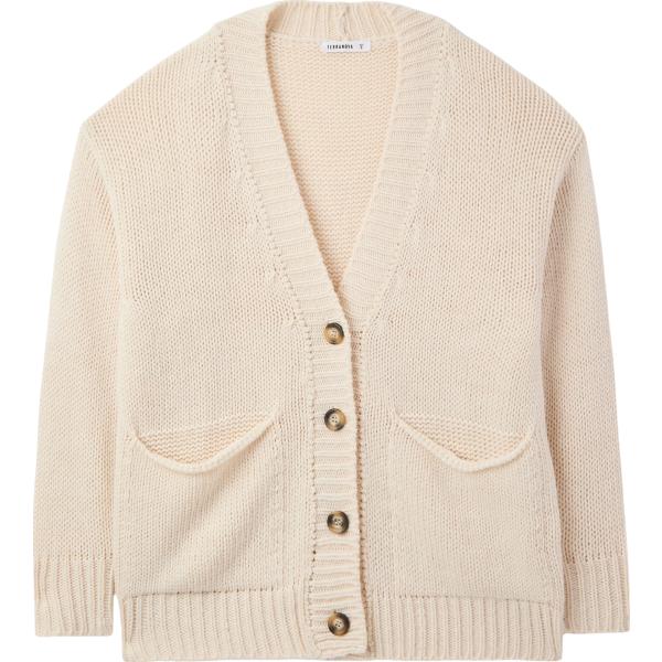 cardigans Terranova bianco tinta unita