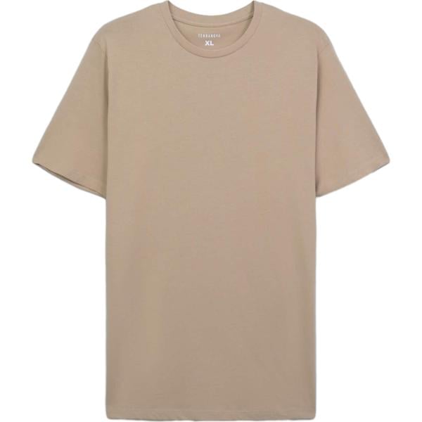 t-shirt Terranova marrone tinta unita