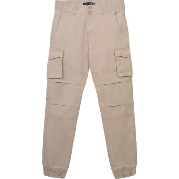 pantaloni cargo Terranova marrone tinta unita