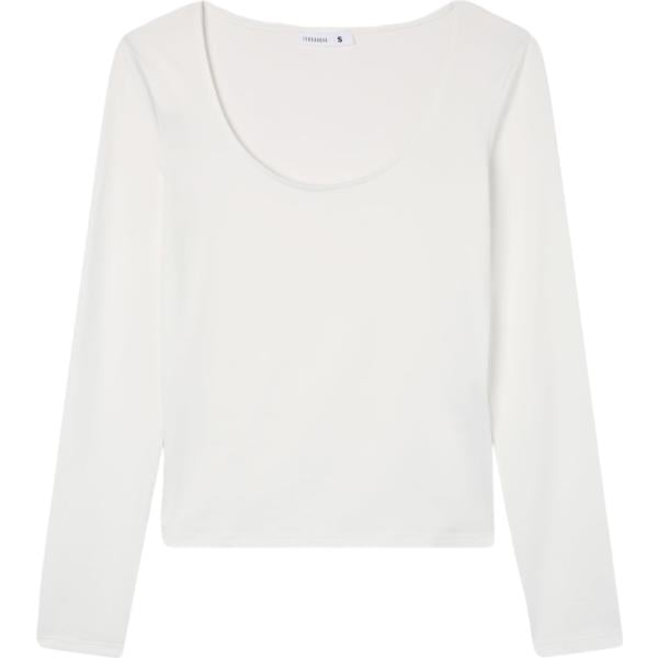 t-shirt Terranova bianco tinta unita