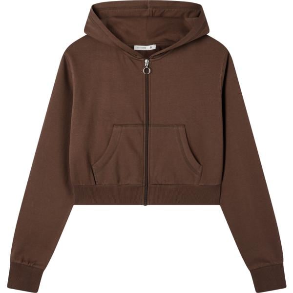 felpe con cappuccio Terranova marrone tinta unita