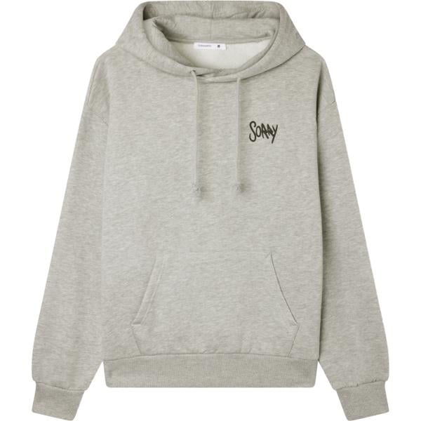 felpe con cappuccio Terranova grigio con stampe