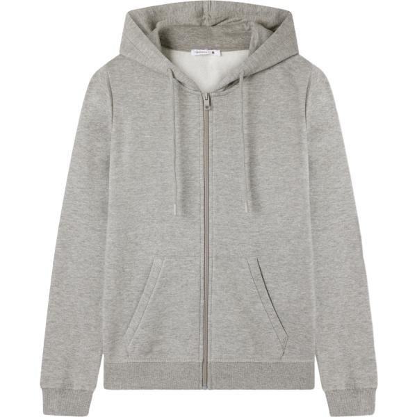 felpe con cappuccio Terranova grigio tinta unita