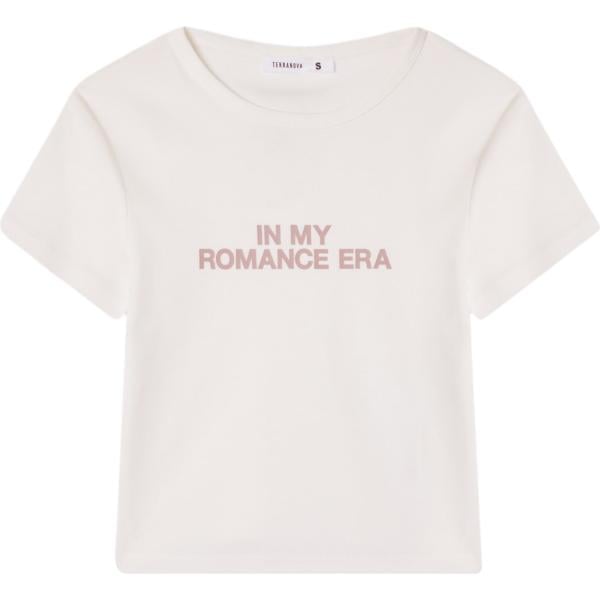 t-shirt Terranova bianco con stampe