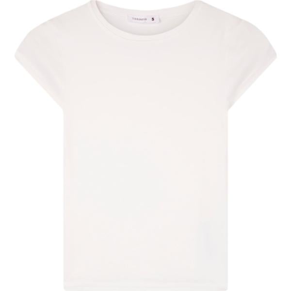t-shirt Terranova bianco tinta unita