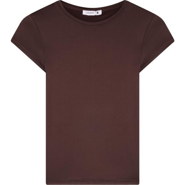 t-shirt Terranova marrone tinta unita