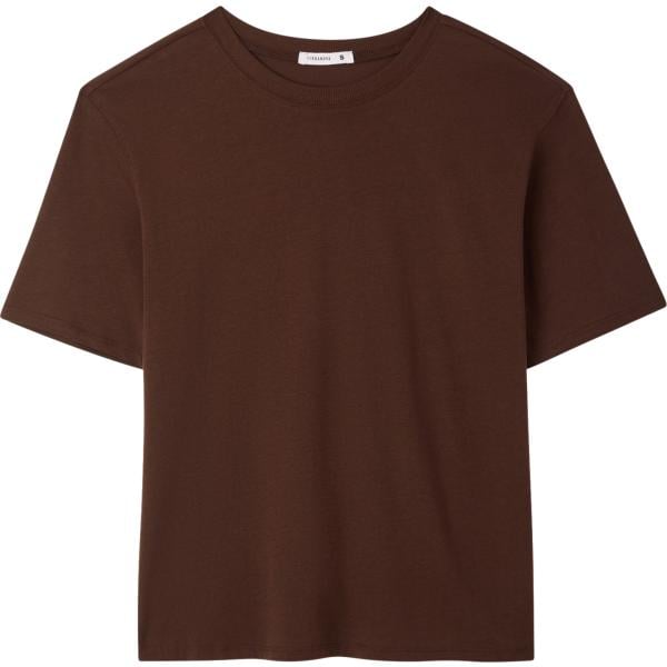 t-shirt Terranova marrone tinta unita