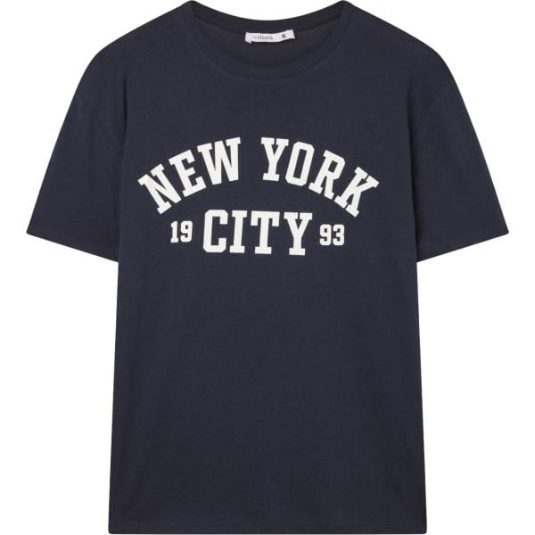 t-shirt Terranova blu con stampe