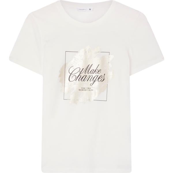t-shirt Terranova bianco con stampe
