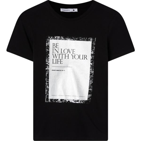 t-shirt Terranova nero con stampe
