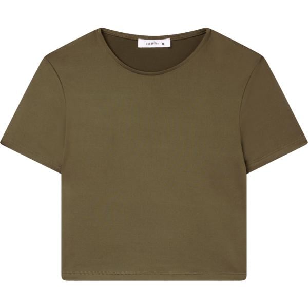 t-shirt Terranova marrone tinta unita