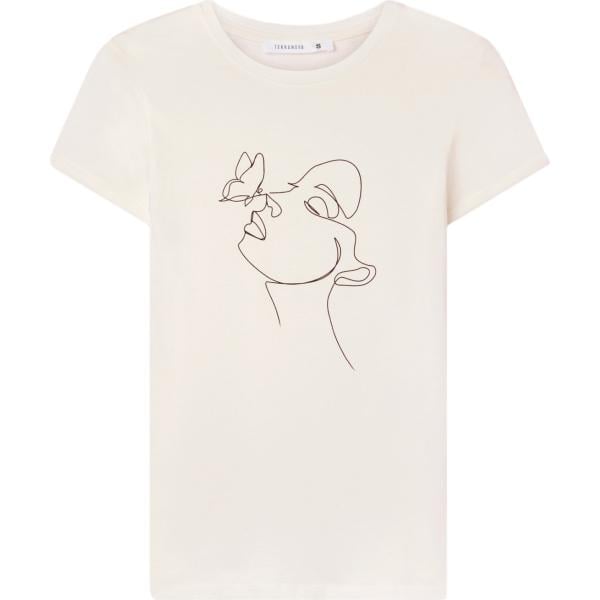 t-shirt Terranova bianco con stampe