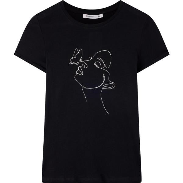 t-shirt Terranova nero con stampe