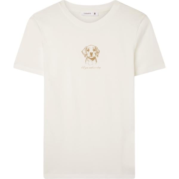 t-shirt Terranova bianco con stampe