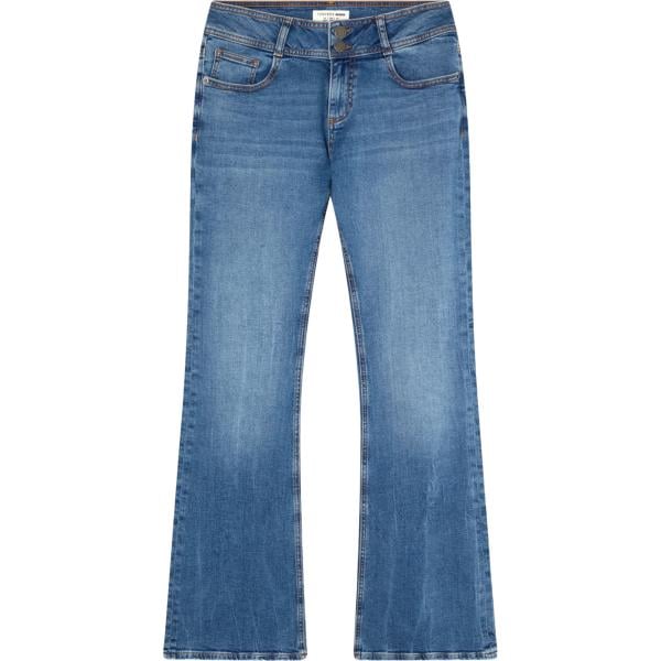 jeans a zampa Terranova blu tinta unita