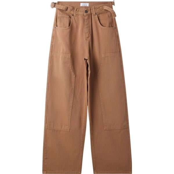 pantaloni Terranova marrone tinta unita