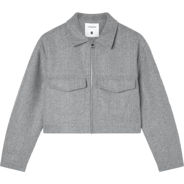 blazer Terranova grigio tinta unita