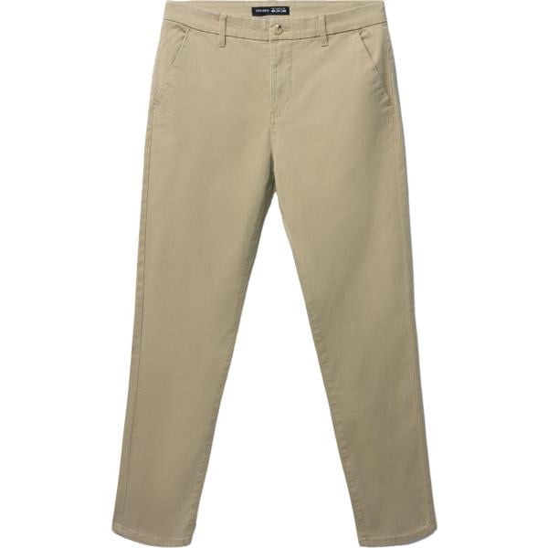 pantaloni chino Terranova marrone tinta unita