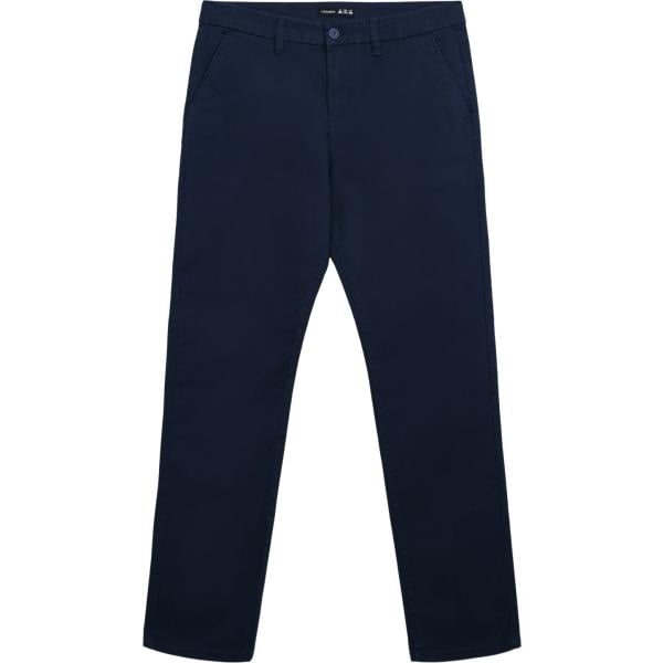 pantaloni chino Terranova blu tinta unita