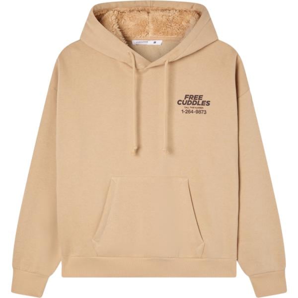 felpe con cappuccio Terranova marrone con stampe