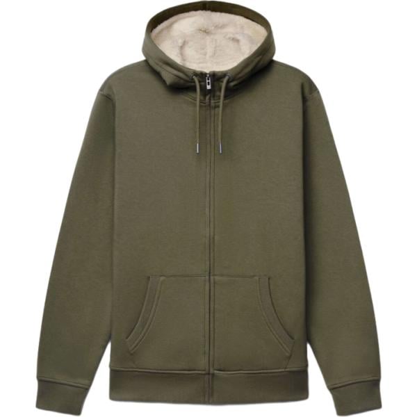 Felpa con cappuccio da uomo in verde chiaro collo con cappuccio a maniche lunghe con zip Terranova Terranova