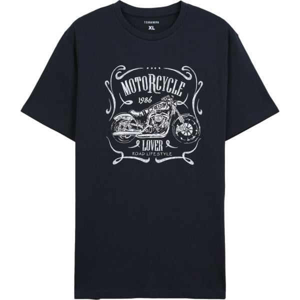 t-shirt Terranova nero con stampe