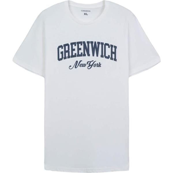 t-shirt Terranova bianco con stampe