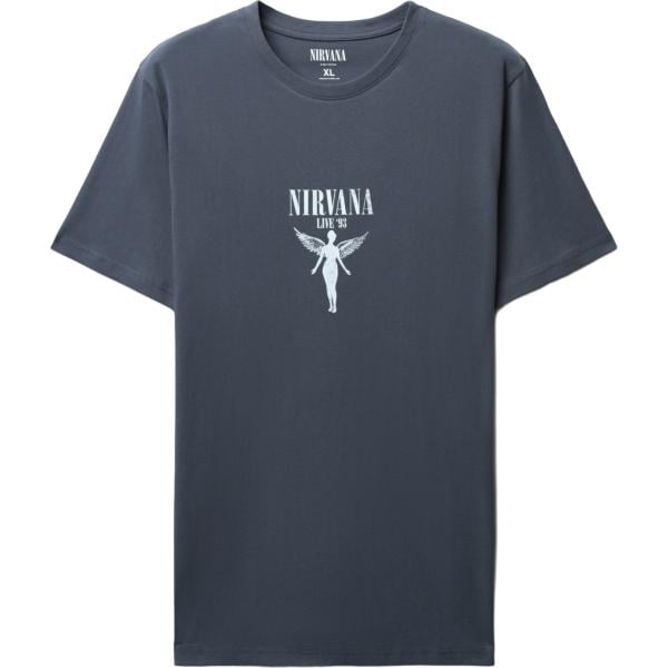 t-shirt Terranova blu con stampe