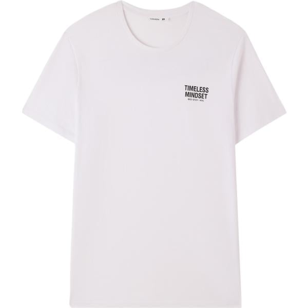 t-shirt Terranova bianco con stampe
