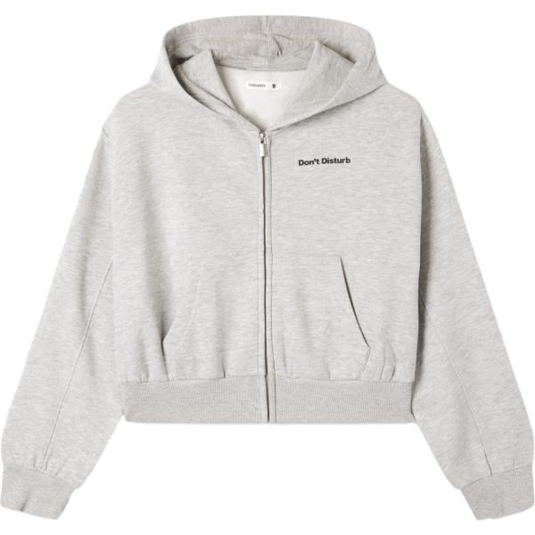 felpe con cappuccio Terranova grigio con stampe