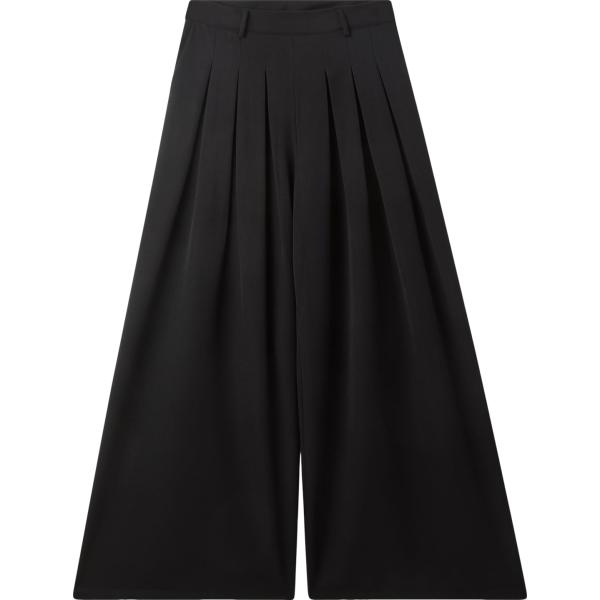 pantaloni a palazzo Terranova nero tinta unita