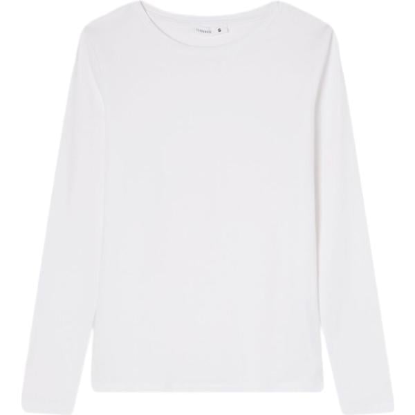 t-shirt Terranova bianco tinta unita