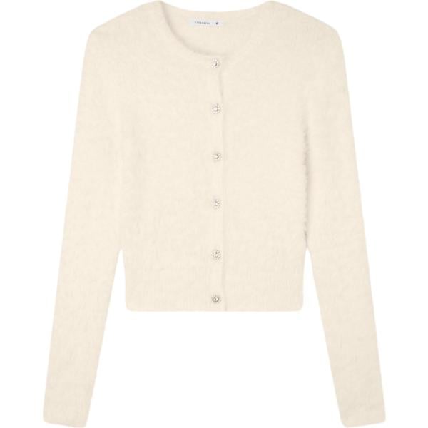 cardigans Terranova bianco tinta unita