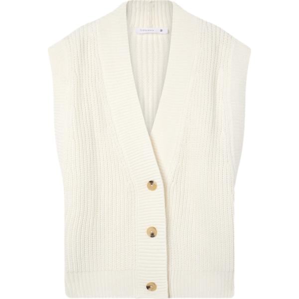 gilet Terranova bianco tinta unita