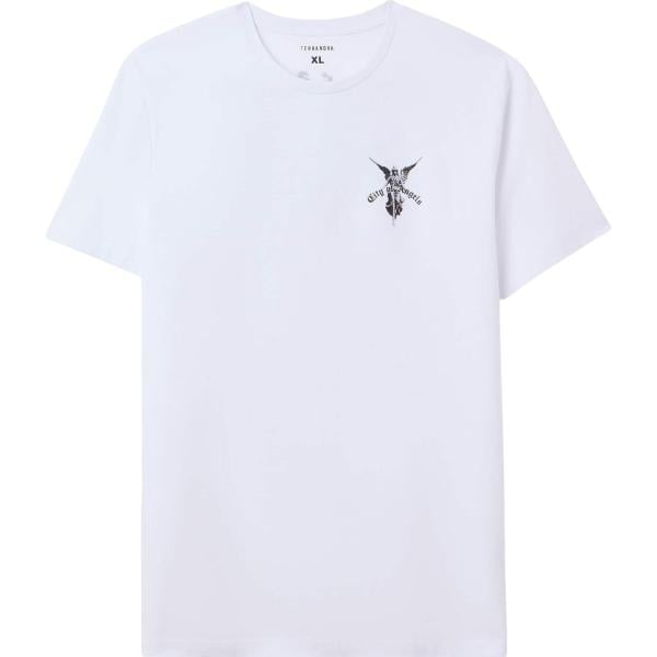 t-shirt Terranova bianco con stampe