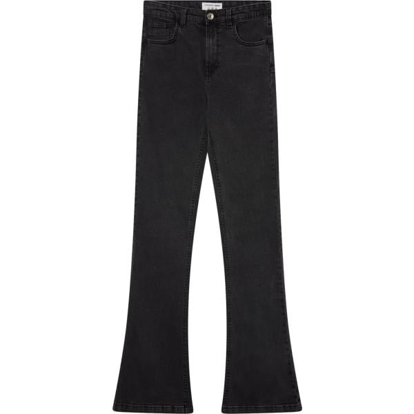 jeans a zampa Terranova nero tinta unita