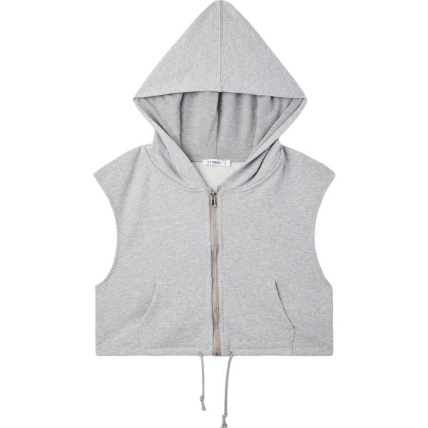 felpe con cappuccio Terranova grigio tinta unita