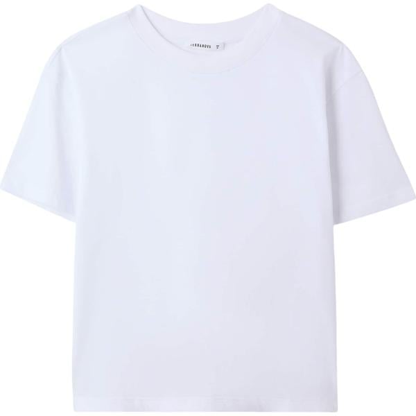 t-shirt Terranova bianco tinta unita
