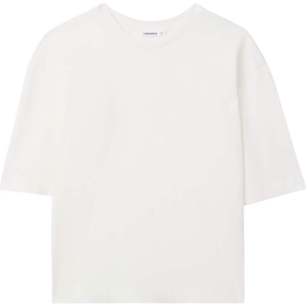 t-shirt Terranova bianco tinta unita
