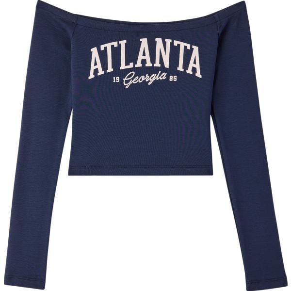 t-shirt Terranova blu con stampe