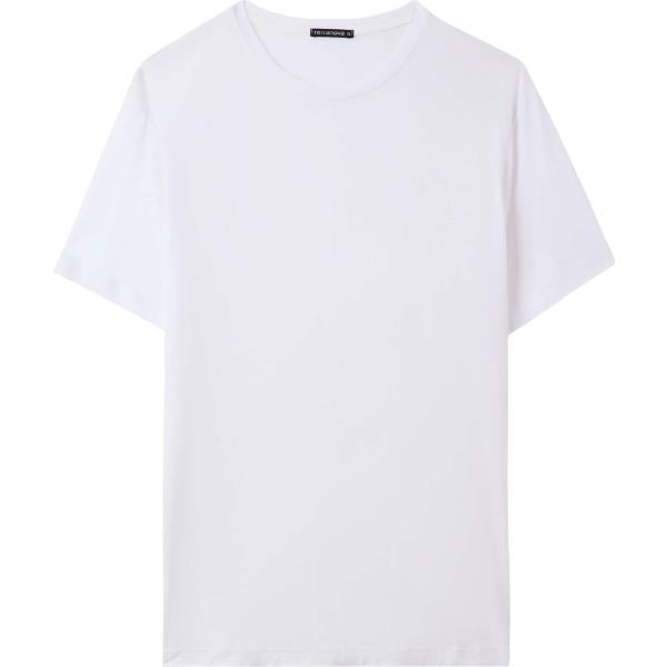 t-shirt Terranova bianco tinta unita