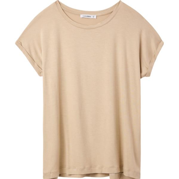 t-shirt Terranova marrone tinta unita
