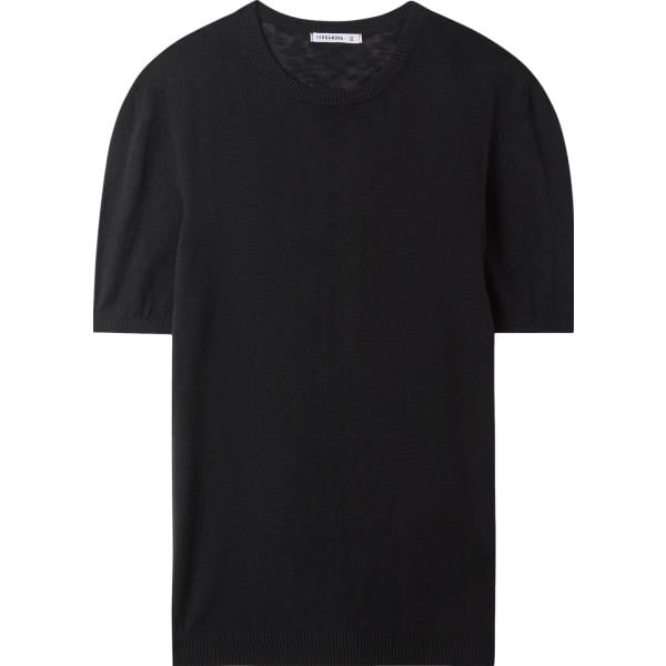 t-shirt Terranova nero tinta unita