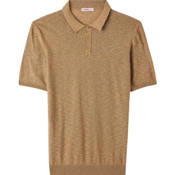 polo Terranova marrone tinta unita