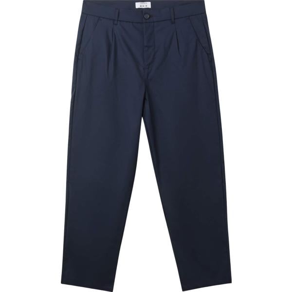 pantaloni chino Terranova blu tinta unita