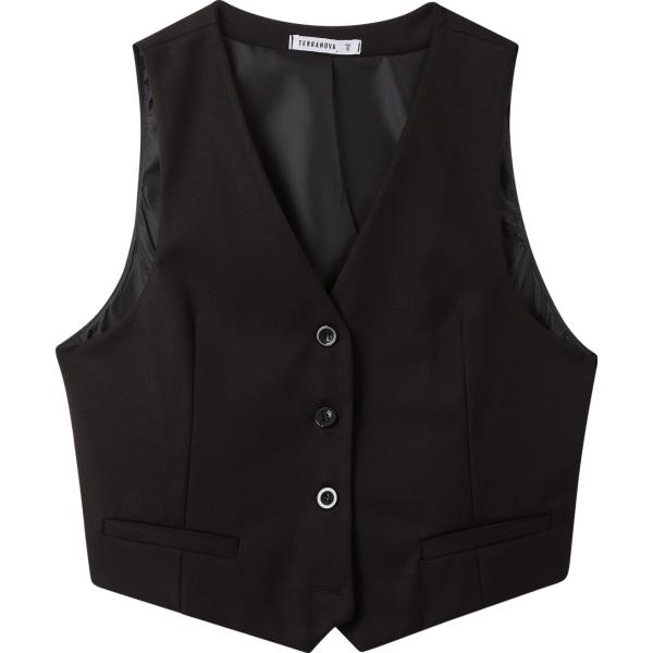 gilet Terranova nero tinta unita