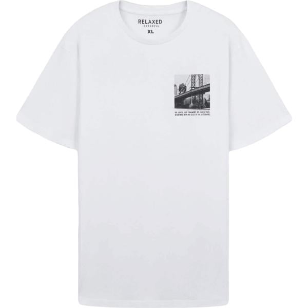 t-shirt Terranova bianco con stampe